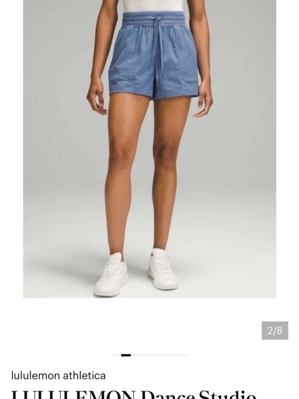 lululemon athletica Dusty Blue Athletic Drawstring Shorts